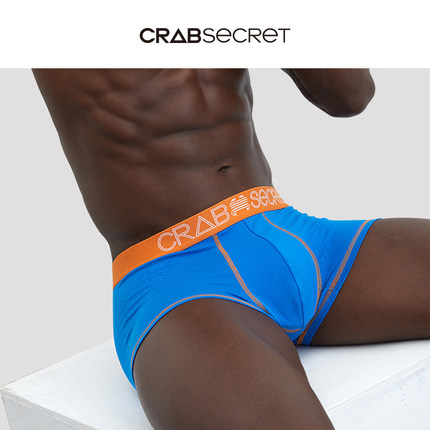 〖crabsecret螃蟹秘密〗727Clr男士内裤男四角平角裤撞色中腰潮夏