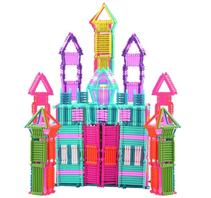 聪明魔术棒塑料积木 智力拼装拼插男女儿童玩具