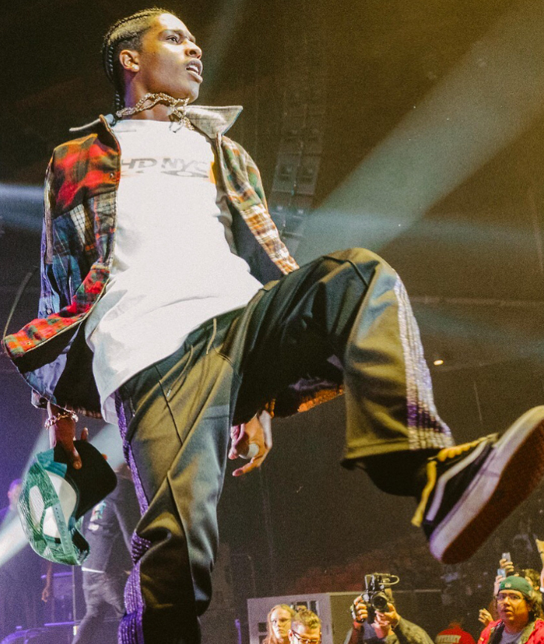 【绝版】needles velvet丝绒刺绣款直筒运动长裤asap rocky专用