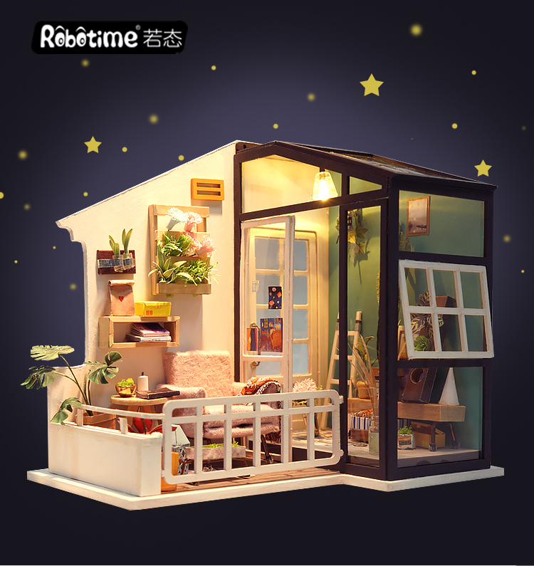 蛋糕日记diy小屋甜品店创意艺术屋手工制作木质房子模型迷你屋子