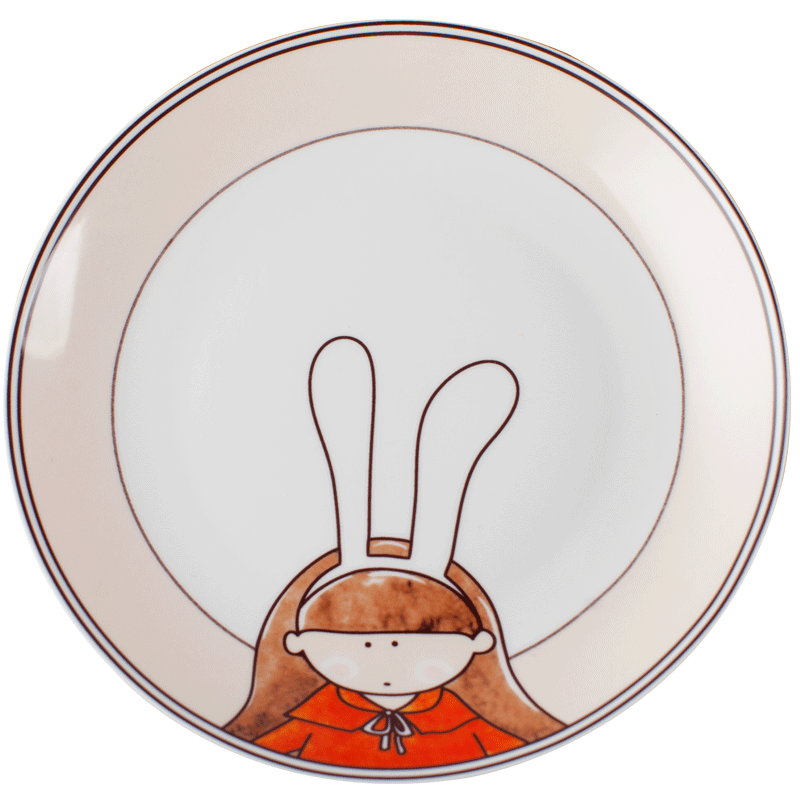 yomerto创意陶瓷餐具个性早餐厨房卡通菜盘家用碟子牛排圆形盘子