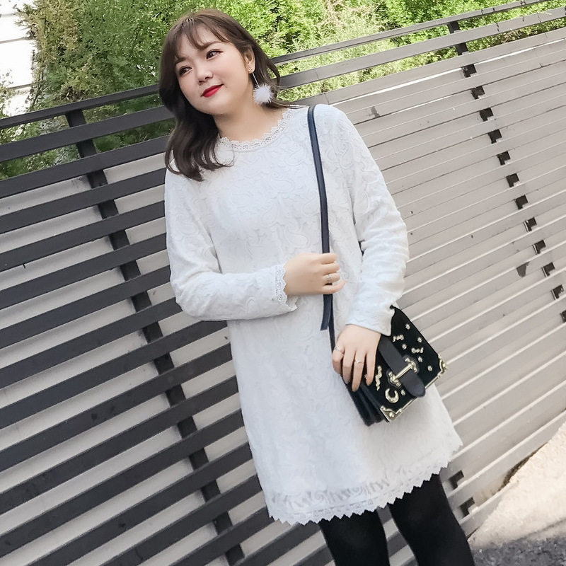 采多宝加肥加大码女装2017胖妹妹秋冬装加绒
