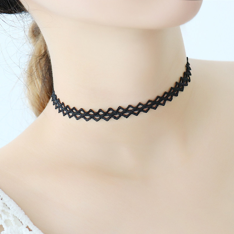 韩国黑绳choker项链女 锁骨颈链短款颈脖链欧美简约脖子饰品颈带3元
