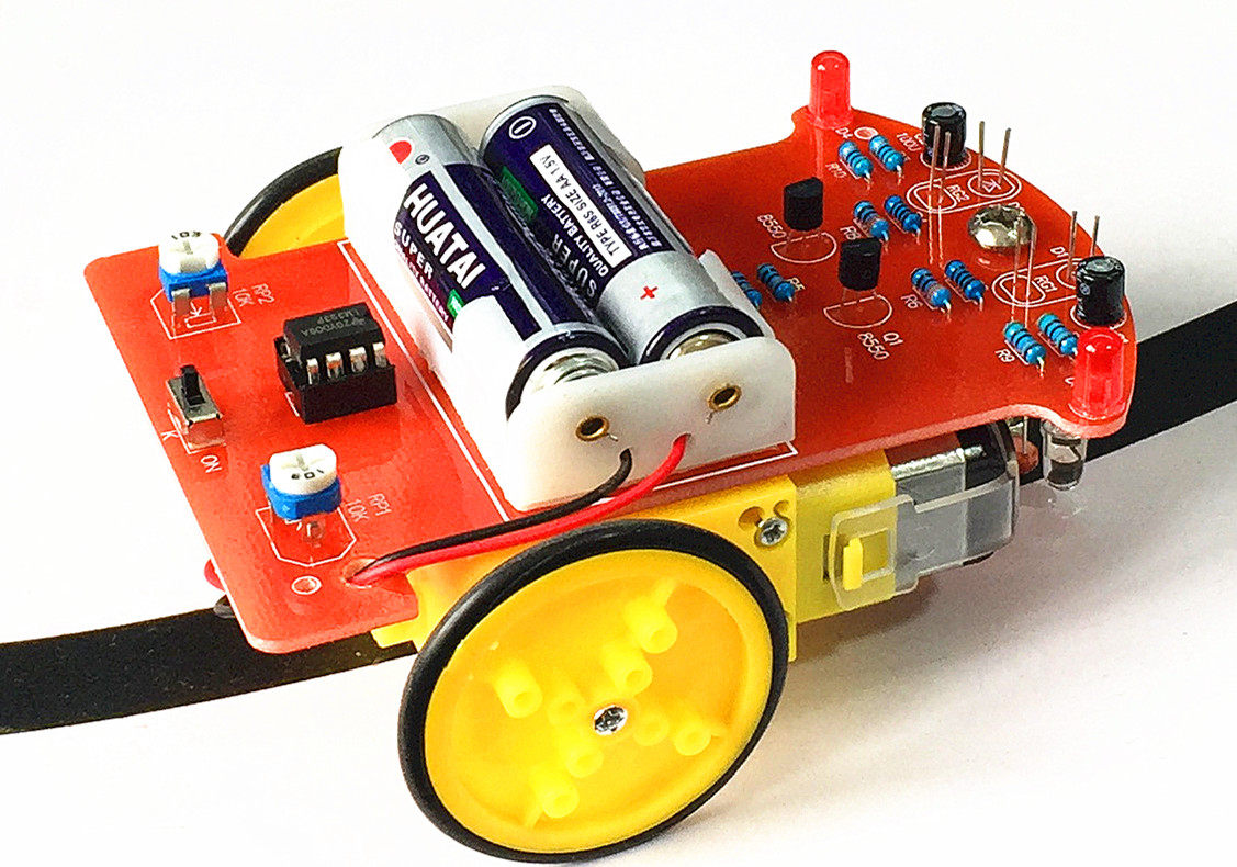 智能小车_智能循迹小车套件循迹寻迹智能小车套件巡线玩具小车电子