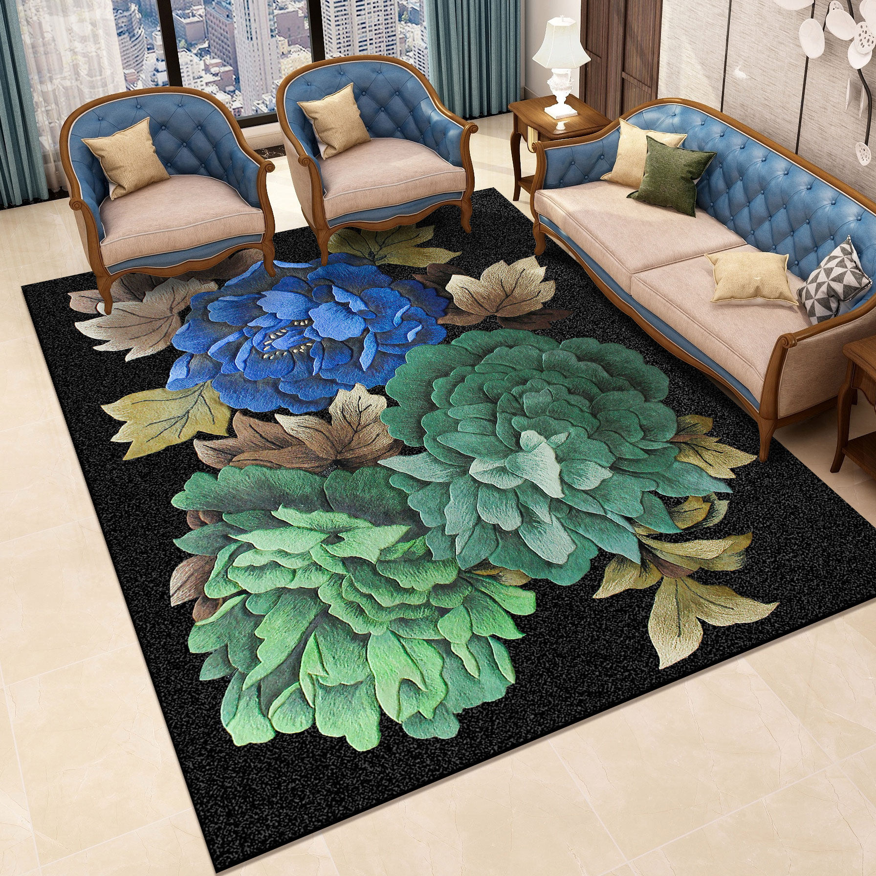 羊毛地毯卧室 床边大额优惠券