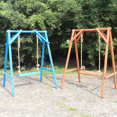 户外庭院田园儿童室内阳台荡秋千防腐木头露台摇椅吊椅经济型吊椅