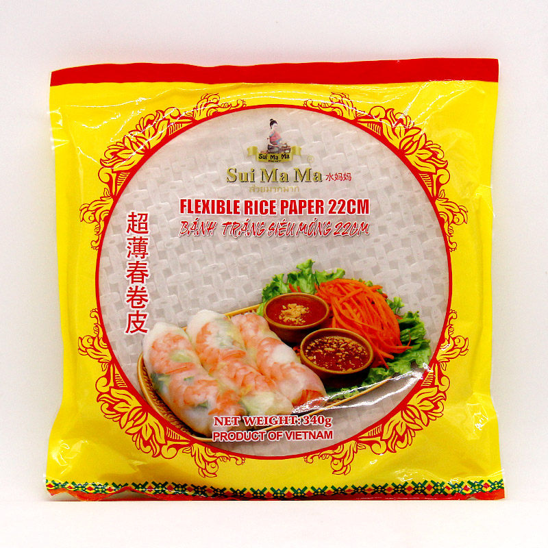 泰国进口水妈妈春卷皮340g 越南薄饼皮透明水晶皮寿司油炸米纸