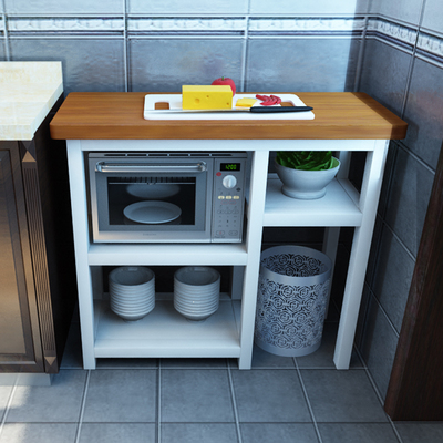 厨房切菜桌子 实木简易家用多功能长方形工作台料理台厨房切菜台