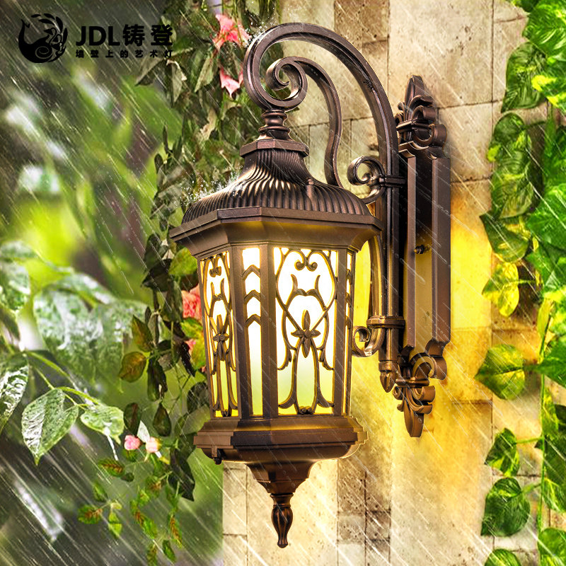 壁灯 创意 欧式_复古室外壁灯欧式防水户外灯具创意庭院灯美式阳台