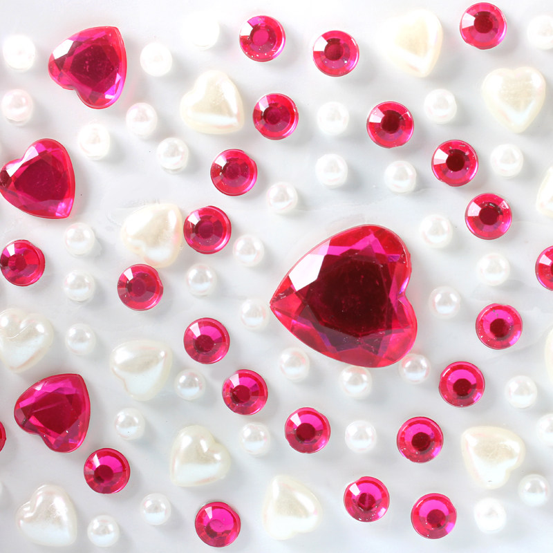 儿童贴画宝石爱心贴钻石纸diy手工贴钻卡通贴纸汽车贴钻奖励贴钻