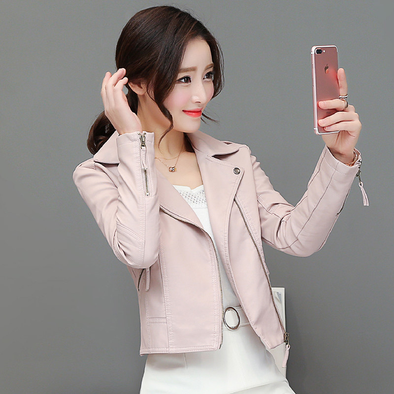 2017春秋装新短款皮衣女外套韩版修身学生显瘦