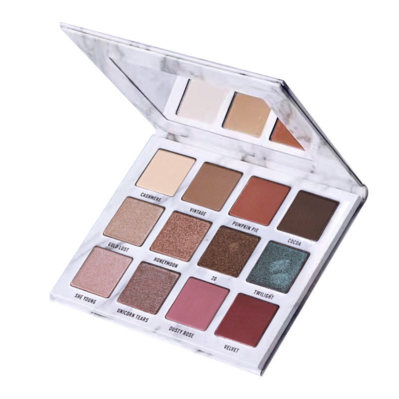 venus marble大理石12色眼影盘大地色初学珠光