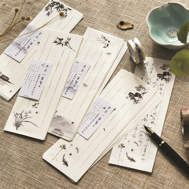 复古唯美 中国风可撕便条本便签纸10张 古风信纸情书信笺纸一笔笺