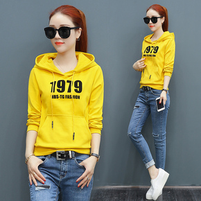 连帽套头卫衣女2018春装新款ins学生长袖外套