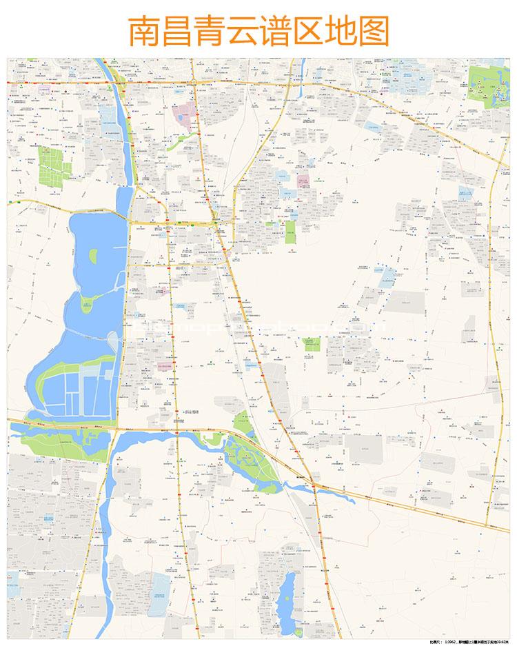南昌市西湖区地图2018高清定制 城市街道交通卫星办公会议室挂图