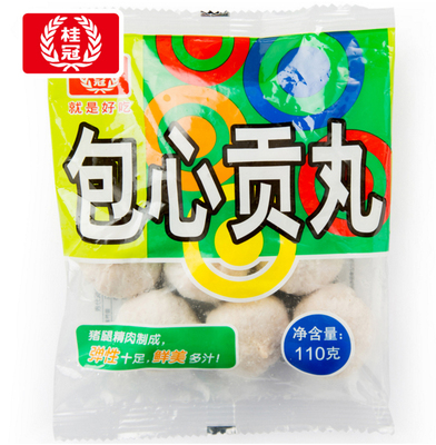 桂冠包心贡丸110克 火锅丸子 弹性十足 火锅品牌贡丸 香菇丸子