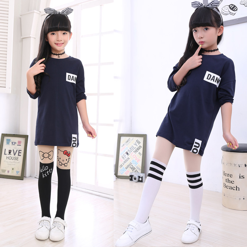 纯棉女童小学生儿童防勾丝连裤袜夏季薄款小女孩公主打底丝袜优惠券