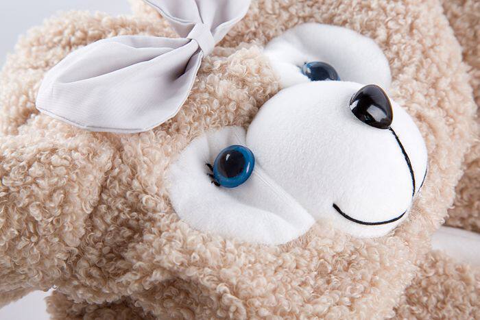 17秋冬新款呆萌迪士童装达菲熊儿童毛毛连体衣婴儿爬服家居服睡衣