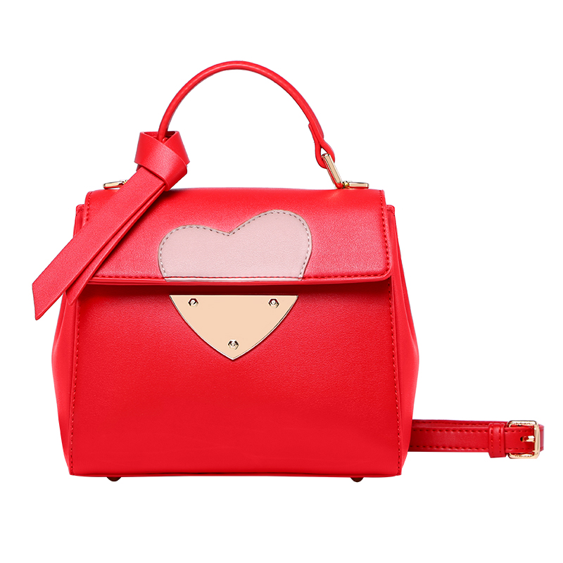 2017秋季新款女包韩版潮个性时尚单肩包手提红色包包结婚用新娘包