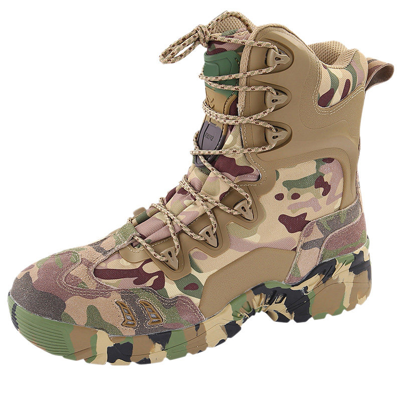 nip 军迷野战迷彩美式军靴子男士特种兵战术靴
