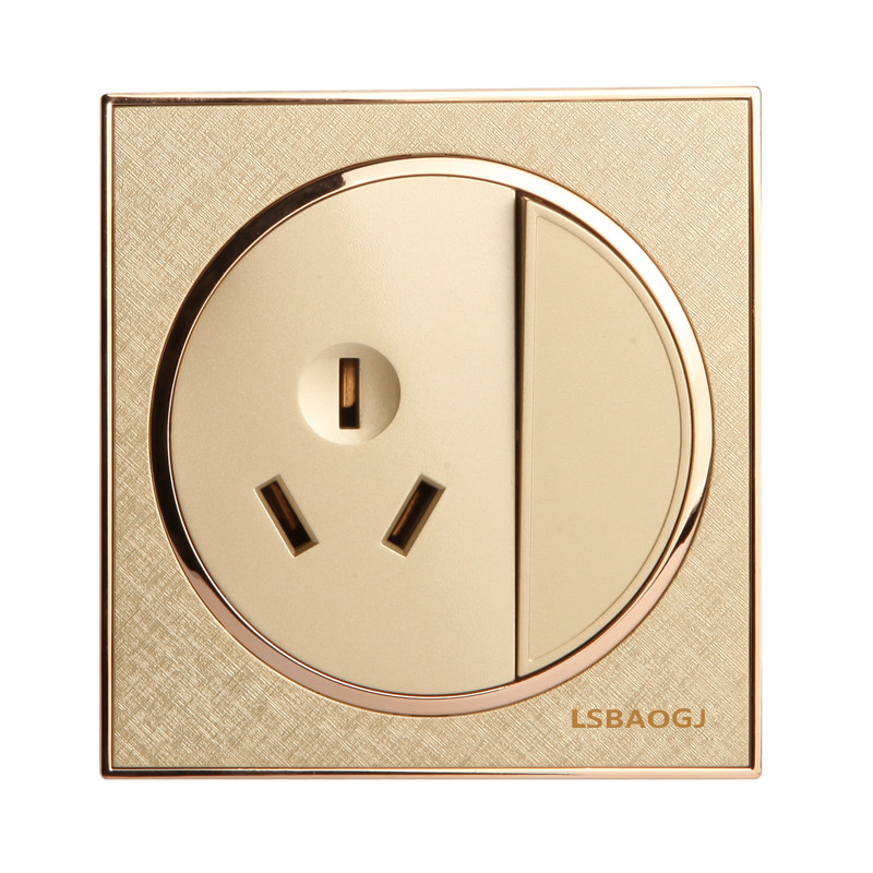 南岛 插座面板双usb充电带开关墙壁防触电插座银色bl5u-10a 5v2a