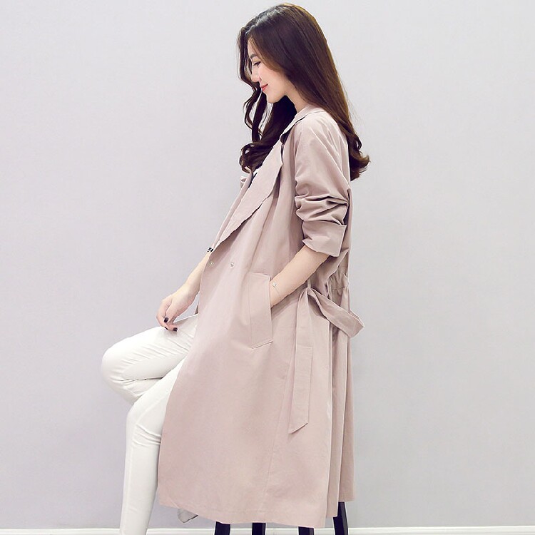 风衣女中长款韩版宽松显瘦休闲收腰春秋外套