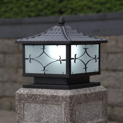 经典方形柱头灯户外门柱灯防水墙头灯欧式别墅大门现代灯围墙灯