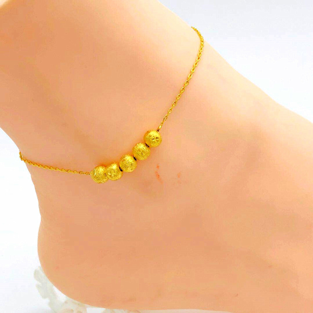 一折黄金脚链 周大福正品