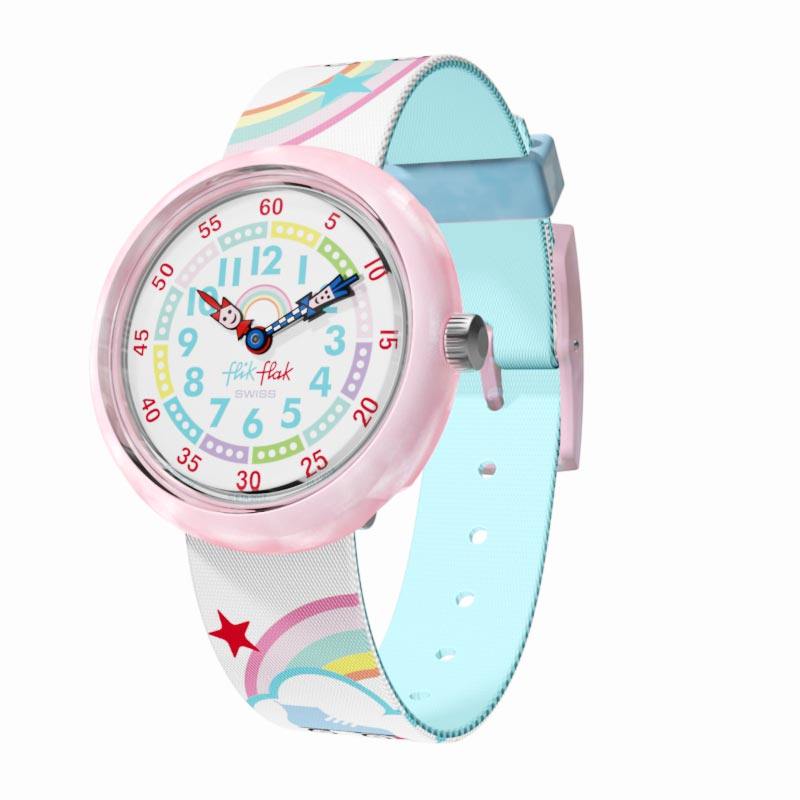 swatch/斯沃琪 儿童表石英男孩女孩手表溜冰迪斯科zfbnp102