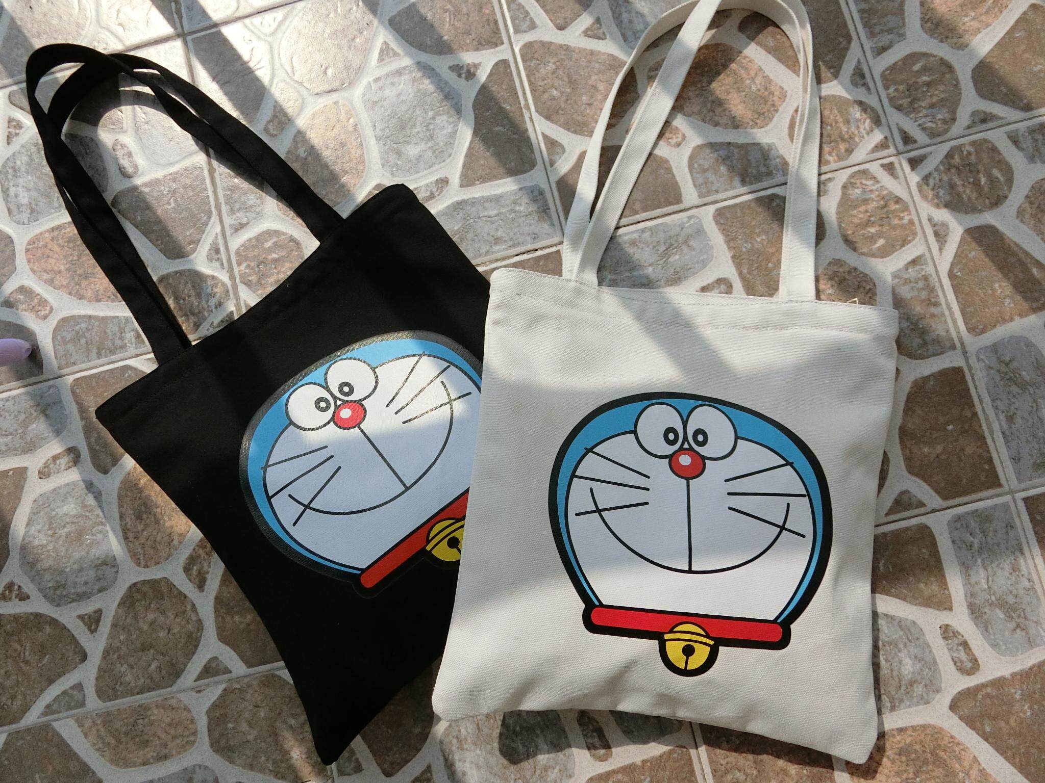 卡通帆布袋子机器猫小叮当哆啦a梦手提单肩包购物袋环保袋妈咪包