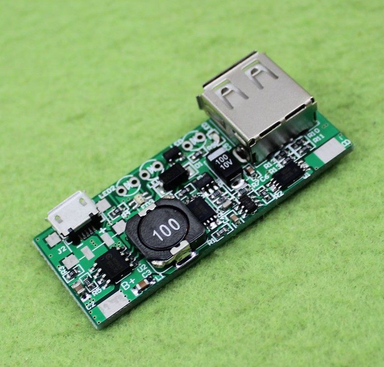 移动电源芯片 5v升压板 带识别模块 手机充电 micro接口