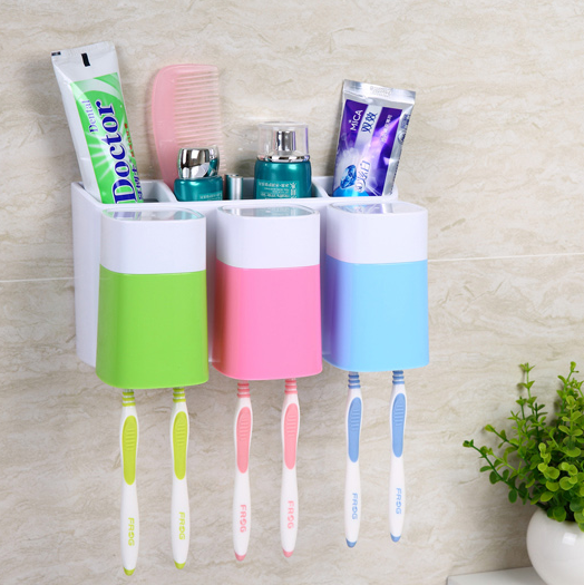 创意浴室用品套装 牙刷套装套件 卫生间牙具牙膏牙刷置物架漱口杯