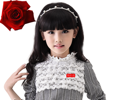 韩版宝宝假发婴儿童假发套公主中长卷发摄影假发套女童假发