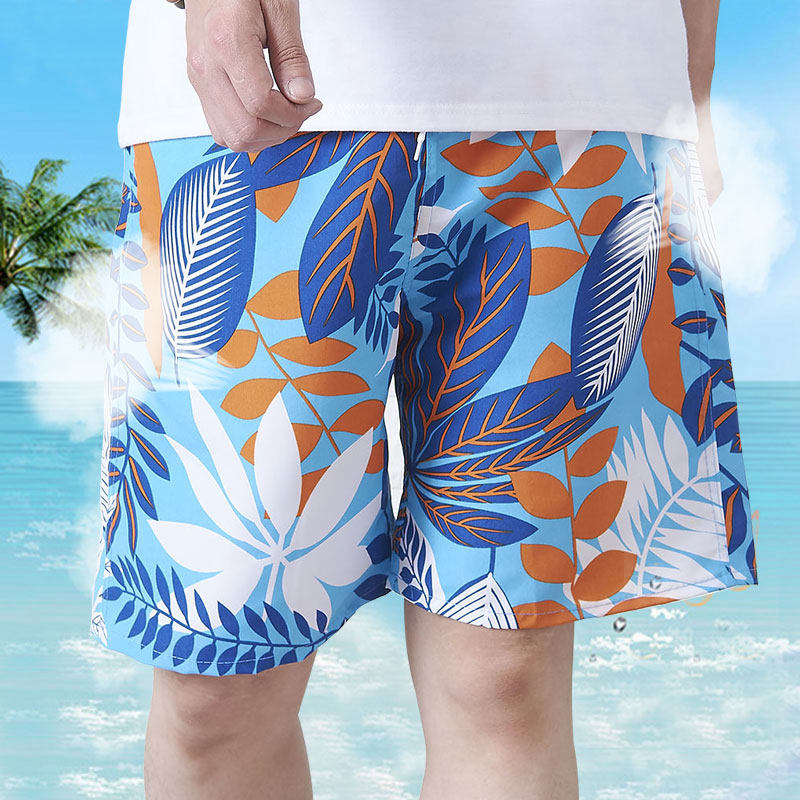 夏季 沙滩裤男士速干宽松海边度假大码花裤衩 泳裤休闲五分短裤潮