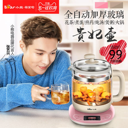 小熊养生壶全自动加厚玻璃多功能电热烧水壶花茶壶黑茶煮茶器迷你
