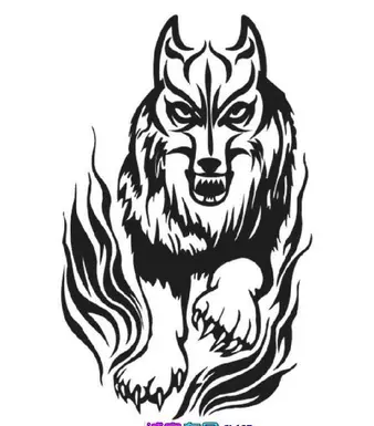 车身贴纸 划痕_个性狼图腾汽车贴纸 创意狼车身贴车门贴备胎罩贴画