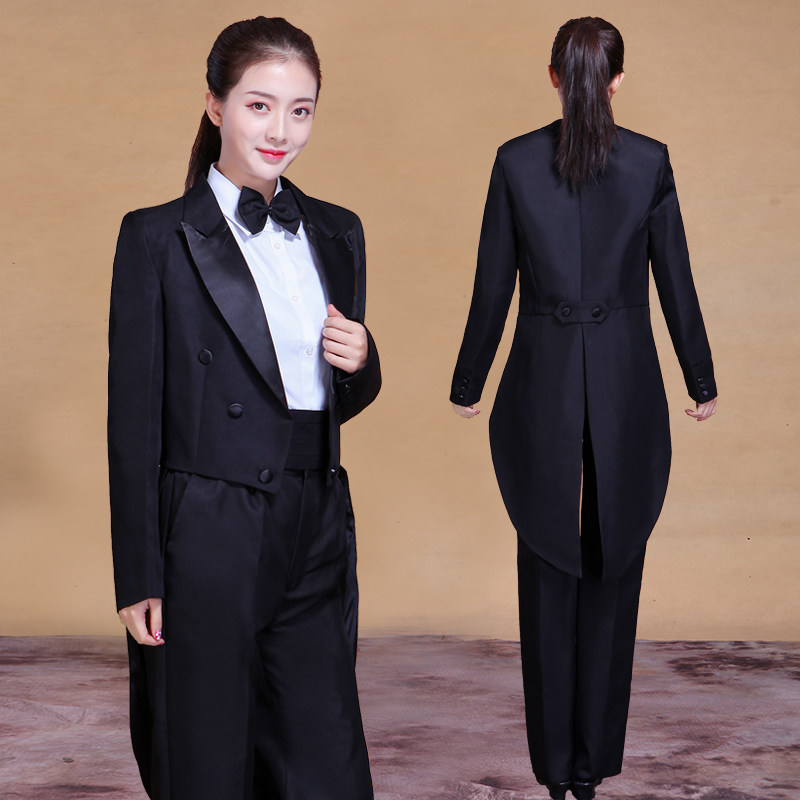 女士燕尾服西装礼服乐队指挥大合唱舞台演出服魔术师主持人表演冬