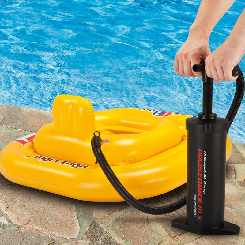 intex68612原装高效户外手动打气筒游泳圈海洋球池专用充气泵包邮