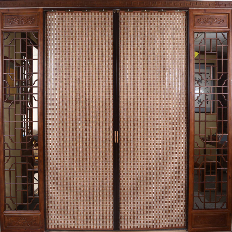 移门推拉门帘折叠门竹帘客厅窗帘挂帘遮光软隔断装饰竹帘子门帘优惠券