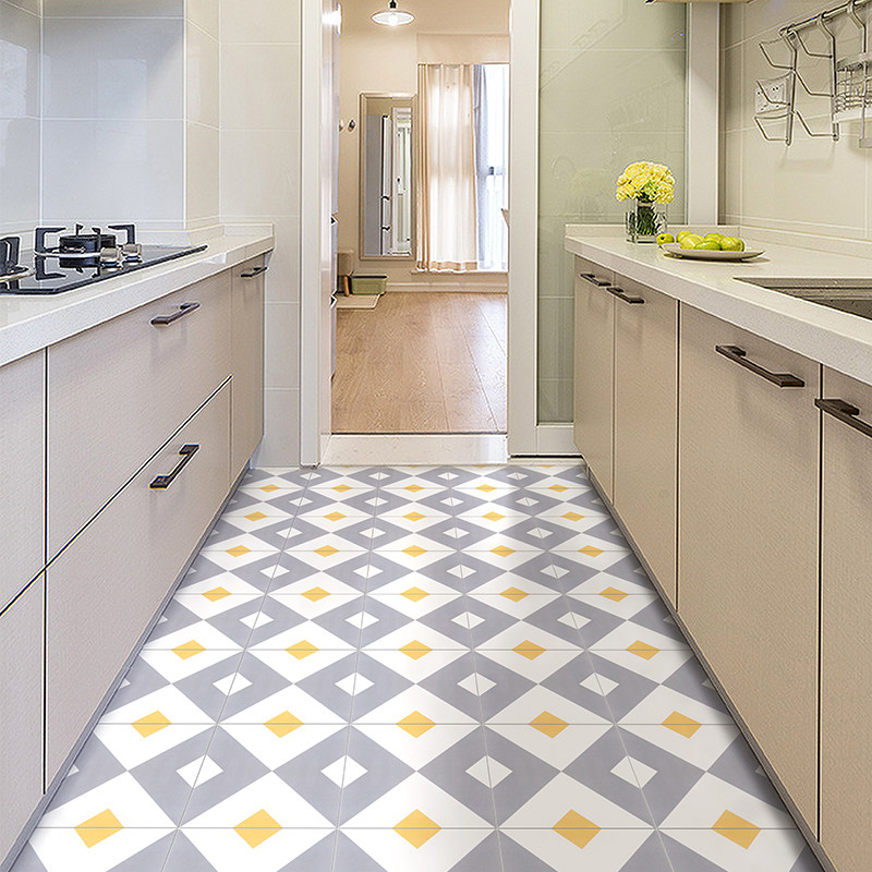 北欧菱形小花砖300 简约卫生间瓷砖防滑厨房墙砖浴室阳台地砖花砖优惠