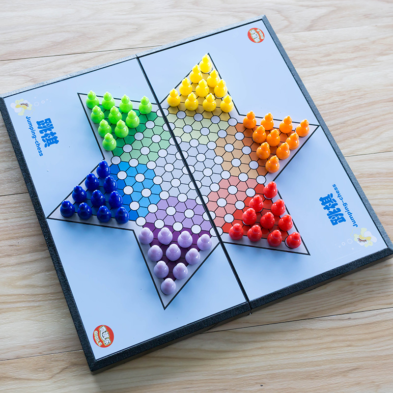 奇棋乐 大号磁力中国跳棋 儿童男孩益智早教棋子六角跳跳棋游戏棋