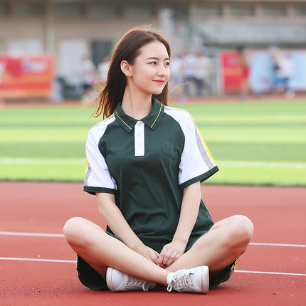 sz深圳校服短袖上衣 中学生女夏装运动服收腰修身型t恤 正品包邮_7折