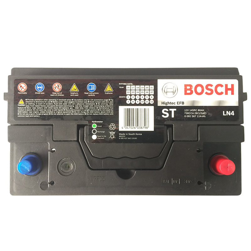 博世蓄电池汽车电瓶efb80适配奥迪s3奔驰b级沃尔沃v40v60启停专用