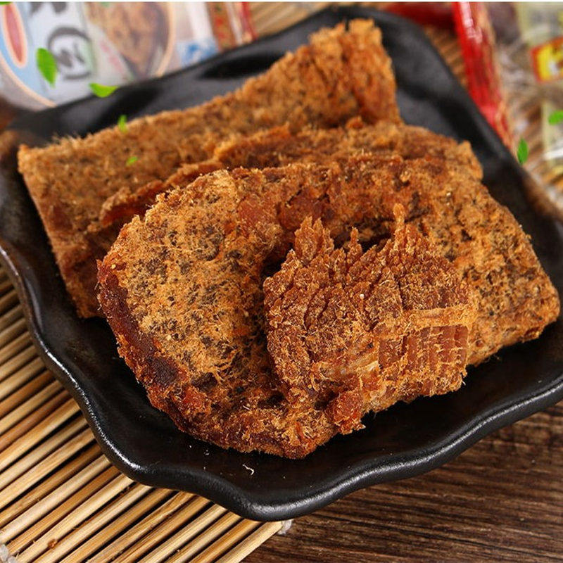 猪肉干零食_特产新款年货零食品美食小吃祯香手撕烤肉片五香味猪肉干