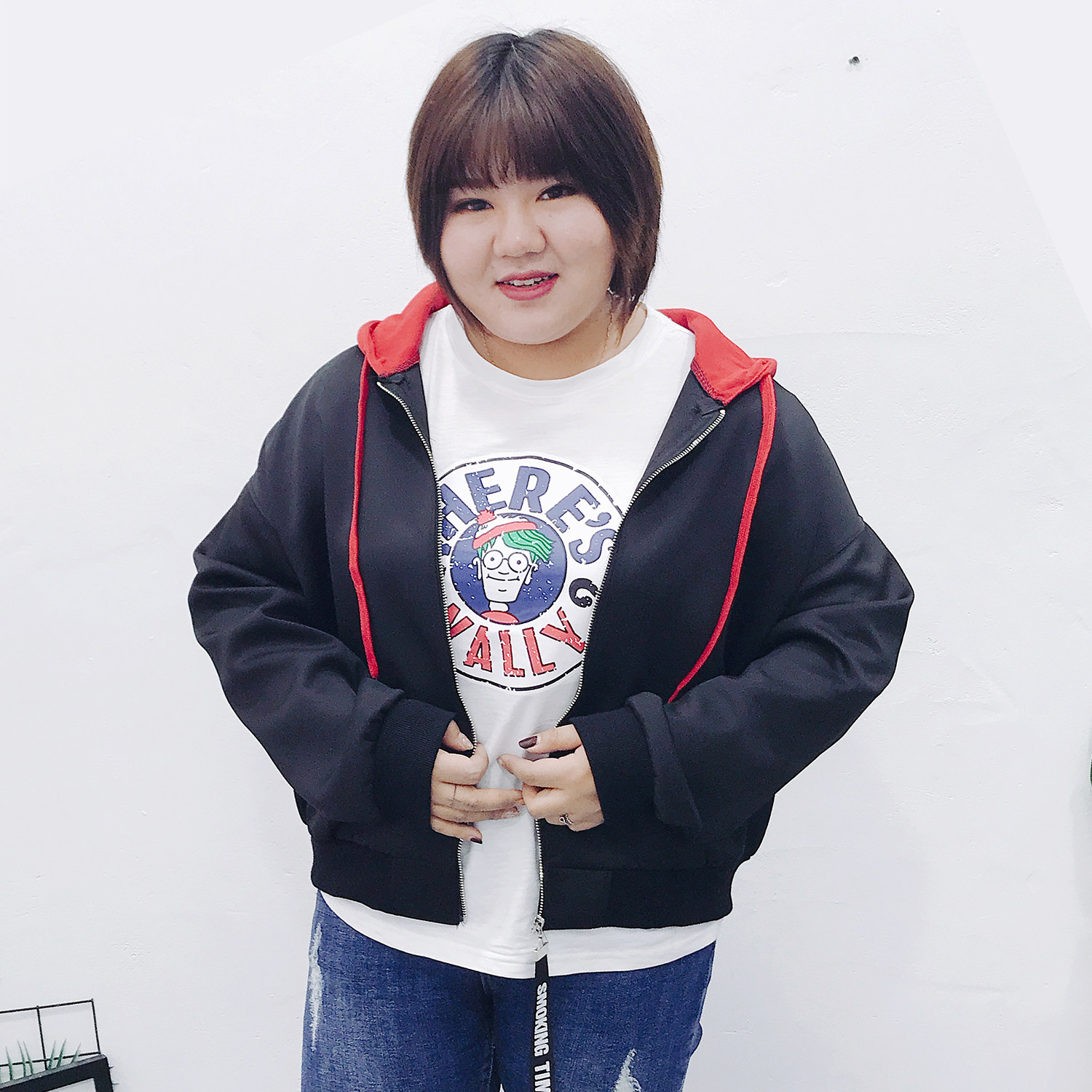 加肥加大码短袖t恤女胖mm夏季新款韩版潮宽松bf半袖卡通200斤上衣