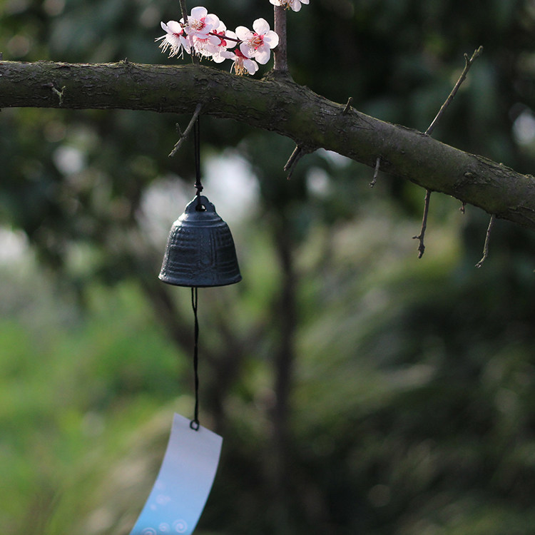 包邮|伊朵羽 日式礼物南部和风铸铁祈福音韵清澈金属风铃挂饰门饰