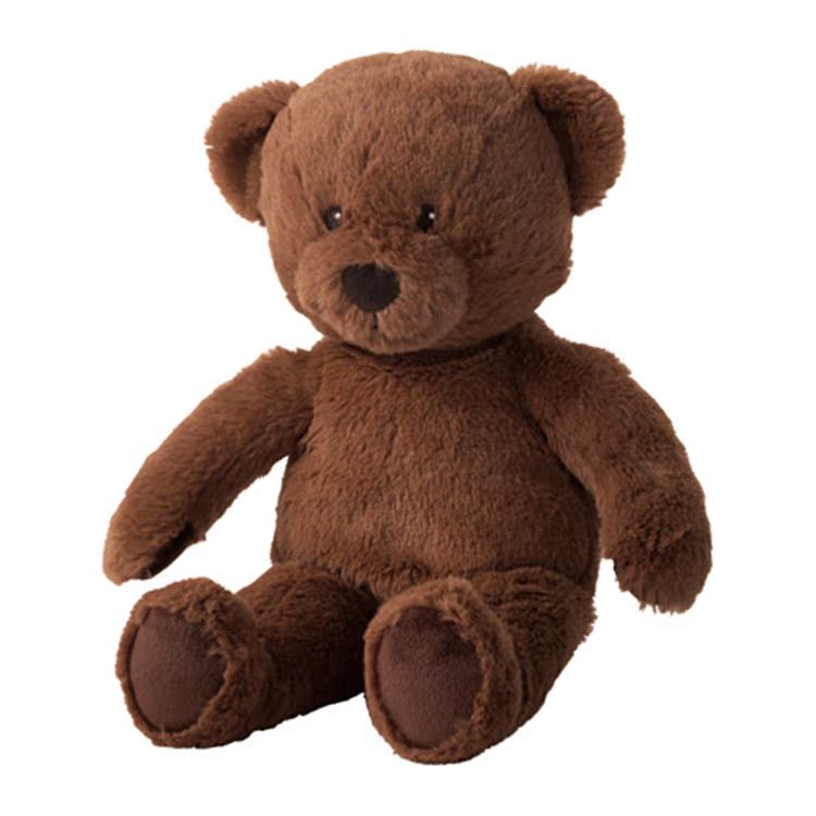 宜家布朗伯恩毛绒玩具熊婴幼儿宝宝安抚玩偶棕色小泰迪熊卡通公仔
