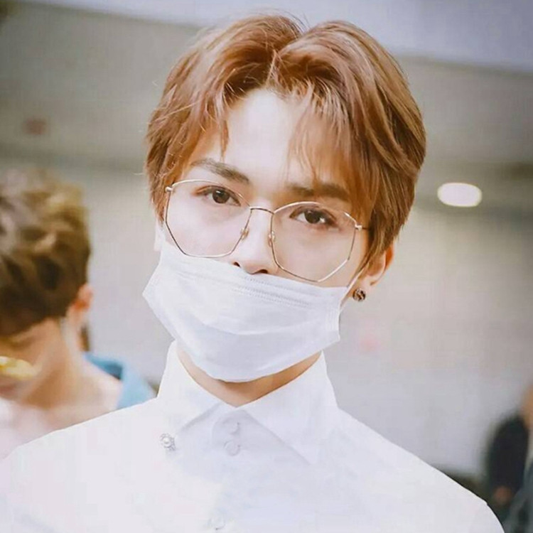 偶像练习生朱正廷同款眼镜男女多边形不规则金