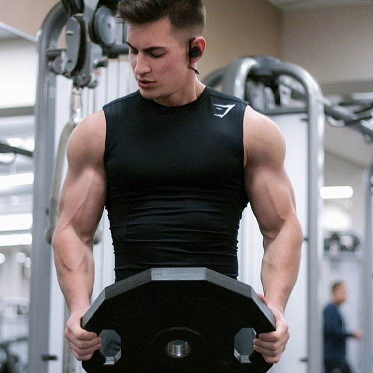 健身背心男速干宽肩训练弹力肌肉兄弟gymshark