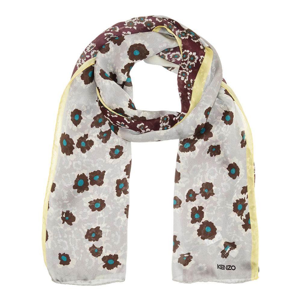 kenzo/高田贤三 拼色印花女士桑蚕丝围巾
